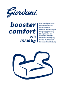Manual de uso Giordani Booster Comfort Asiento para bebé