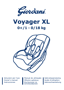 Manual de uso Giordani Voyager XL Asiento para bebé