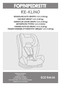 Manual Foppapedretti Re-Klino Cadeira auto