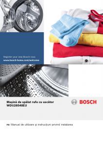 Manual Bosch WDU28540EU Mașină de spalat cu uscator