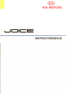 Handleiding Kia Joice (2001)