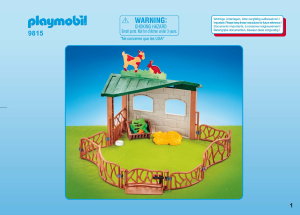 Bedienungsanleitung Playmobil set 9815 Zoo Streichelzoogehege