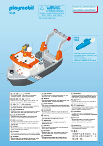 Handleiding Playmobil set 9148 Waterworld Sleepboot