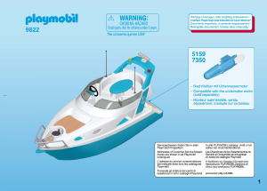 Bruksanvisning Playmobil set 9822 Waterworld Luxury Yacht