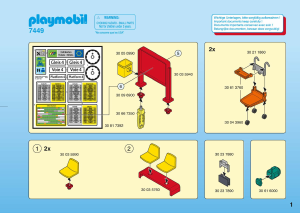 Handleiding Playmobil set 7449 Train Inrichting voor treinstation