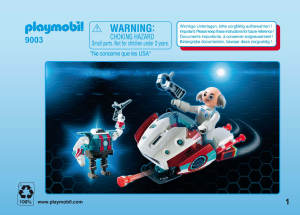 Handleiding Playmobil set 9003 Super 4 Skyjet met Dr. X & Robot