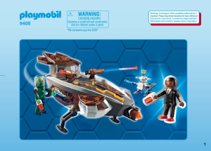 Handleiding Playmobil set 9408 Super 4 Sykronian ruimteschip met Gene