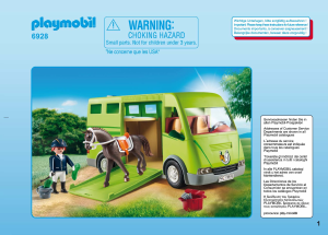 Mode d’emploi Playmobil set 6928 Riding Stables Cavalier avec van et cheval