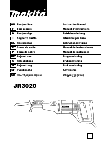 Manual de uso Makita JR3020 Sierra de sable
