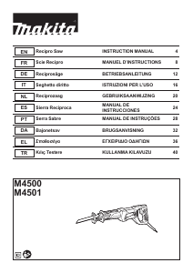 Handleiding Makita M4500 Reciprozaag