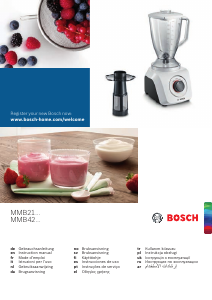 Bruksanvisning Bosch MMB21P0R Hurtigmikser
