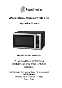 Bruksanvisning Russell Hobbs RHM2030 Mikrovågsugn