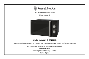 Handleiding Russell Hobbs RHM2061B Magnetron