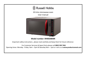 Bruksanvisning Russell Hobbs RHM2080BR Mikrovågsugn