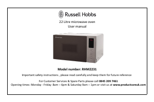 Bruksanvisning Russell Hobbs RHM2231 Mikrovågsugn