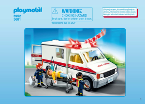 Manual Playmobil set 5681 Rescue Ambulance