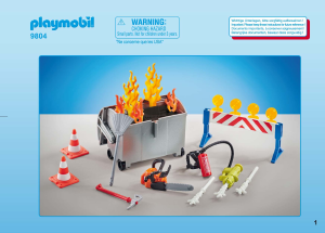 Mode d’emploi Playmobil set 9804 Rescue Matériel de pompiers