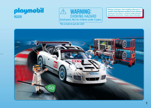 Bruksanvisning Playmobil set 9225 Promotional Porsche 911 GT3 Cup