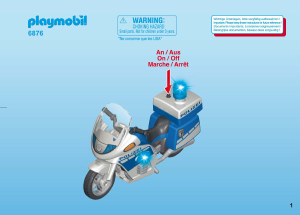 Kullanım kılavuzu Playmobil set 6876 Police Motosiklet