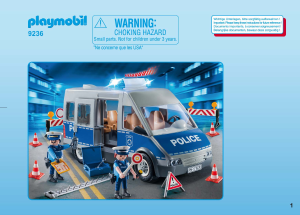 Manuál Playmobil set 9236 Police Policejní anton se zátarasy