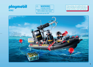 Bruksanvisning Playmobil set 9362 Police Insatsbåt
