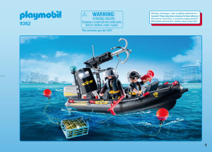 Manuale Playmobil set 9362 Police Gommone Unità Speciale con refurtiva