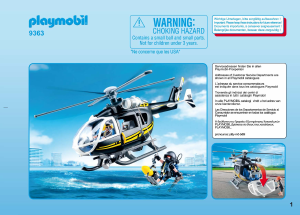 Bruksanvisning Playmobil set 9363 Police Insatshelikopter
