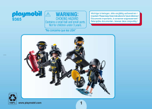 Bruksanvisning Playmobil set 9365 Police SWAT team