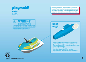 Handleiding Playmobil set 9163 Leisure IJland bananenboot