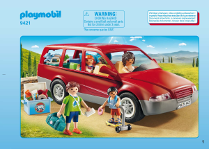 Manual Playmobil set 9421 Leisure Family car