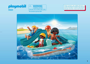 Handleiding Playmobil set 9424 Leisure Waterfiets met glijbaan