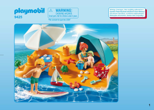 Manual Playmobil set 9425 Leisure Familie la plaja