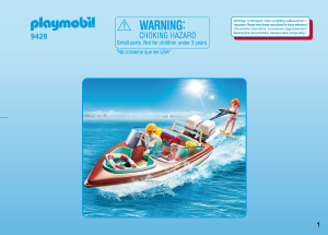 Manual Playmobil set 9428 Leisure Lancha com motor subaquático