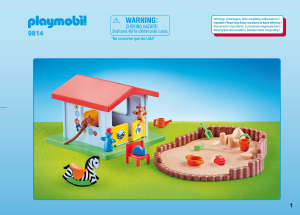 Manual Playmobil set 9814 Leisure Pequena casa de brincar com recinto de areia