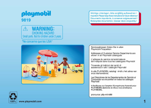 Manual Playmobil set 9819 Leisure Família na praia