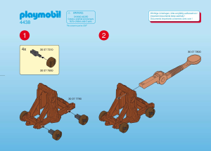 Mode d’emploi Playmobil set 4438 Knights Barbares/catapulte fonctionelle et mobile