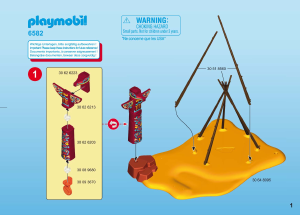 Manual de uso Playmobil set 6582 Indians Acampar