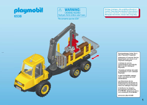 Manual de uso Playmobil set 6538 Farm Camión Transportador de Madera
