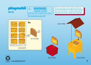 Handleiding Playmobil set 6818 Farm Imker met honing