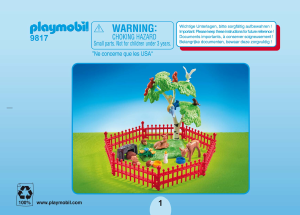 Mode d’emploi Playmobil set 9817 Farm Animaux avec enclos