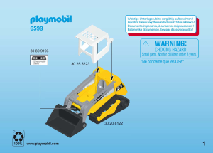 Hướng dẫn sử dụng Playmobil set 6599 Construction Chiếc xe ủi