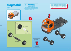 사용 설명서 Playmobil set 9801 Construction 트럭