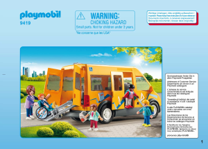 Manual Playmobil set 9419 City Life School bus