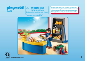 Handleiding Playmobil set 9457 City Life Schoolconciërge met kiosk