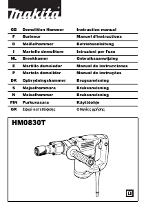 Manual de uso Makita HM0830T Martillo de demolición