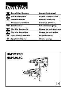 Manual Makita HM1213C Demolition Hammer