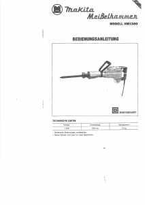 Bedienungsanleitung Makita HM1300 Schlaghammer
