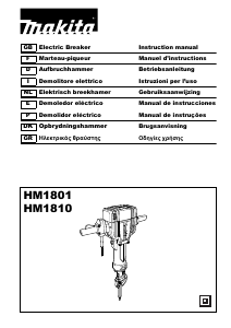 Manual de uso Makita HM1810 Martillo de demolición