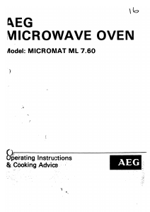 Handleiding AEG Micromat ML 7.60 Magnetron