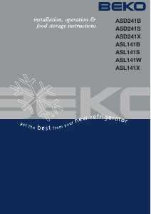 Bruksanvisning BEKO ASD 241 X Kyl-frys